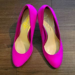 Jessica Simpson Pink Pumps, Size 7.5, 4" heels